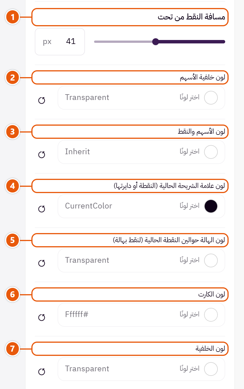 إعدادات «السلايدر الرئيسي» في محرر زد (6 من 7)