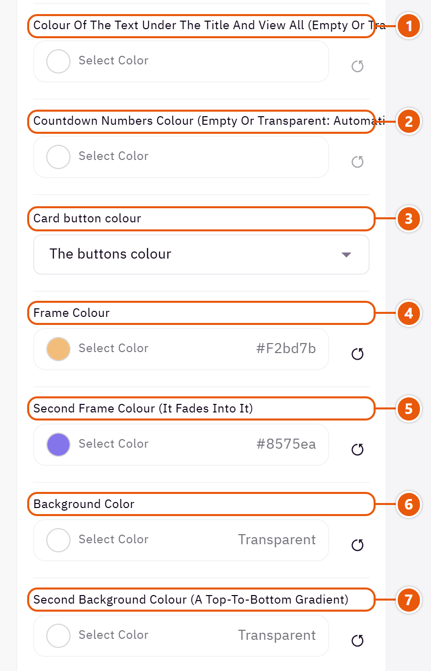 “Product carousel” settings in the Zid editor (5 of 6)