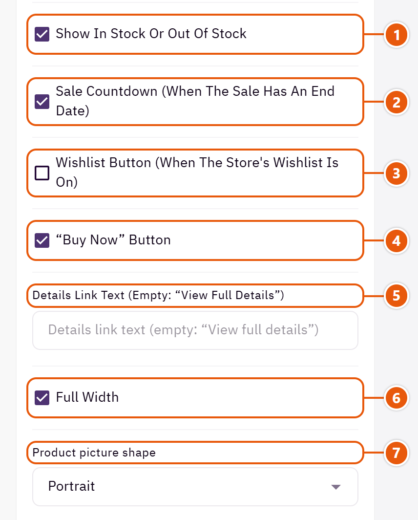 “Product spotlight” settings in the Zid editor (2 of 5)