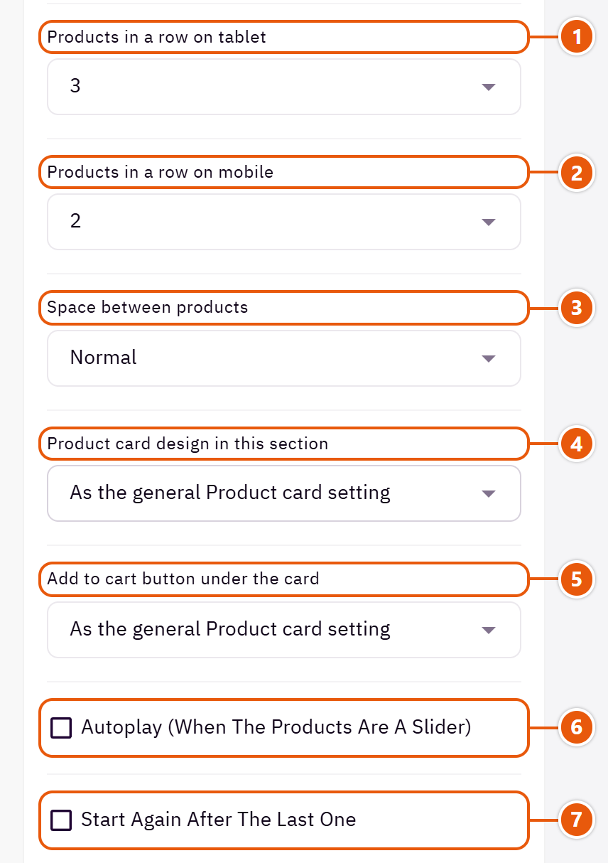 “Product tabs” settings in the Zid editor (4 of 6)