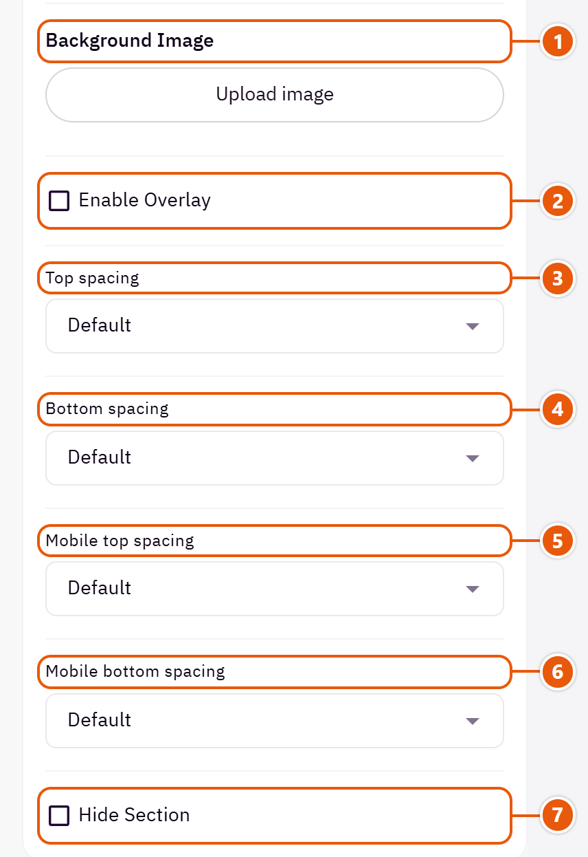 “Testimonials” settings in the Zid editor (5 of 5)