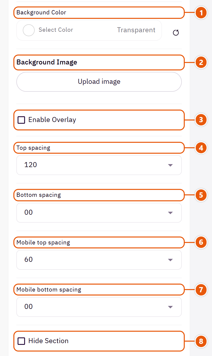 “Videos with products” settings in the Zid editor (2 of 2)