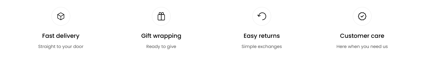 Icon above the text