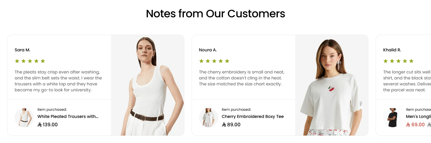 Cards with the customer photo beside