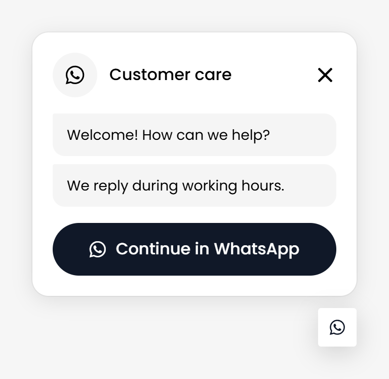 WhatsApp and back to top