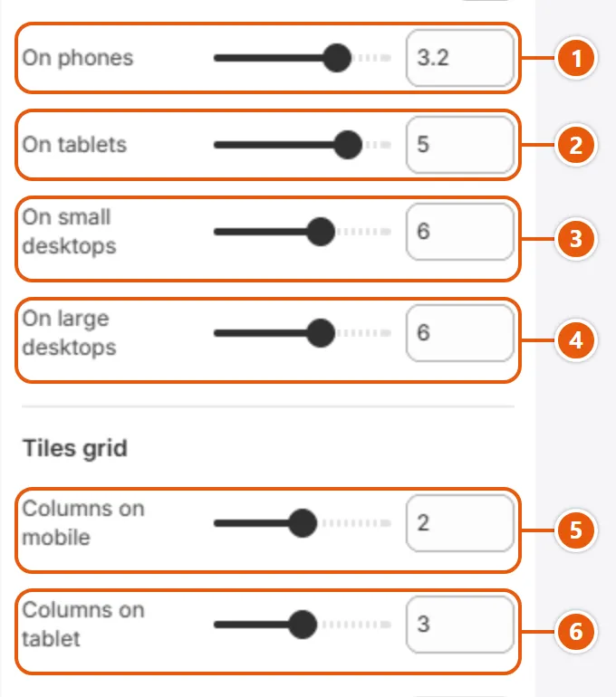 “Collection list” settings in the Shopify editor (3 of 4)