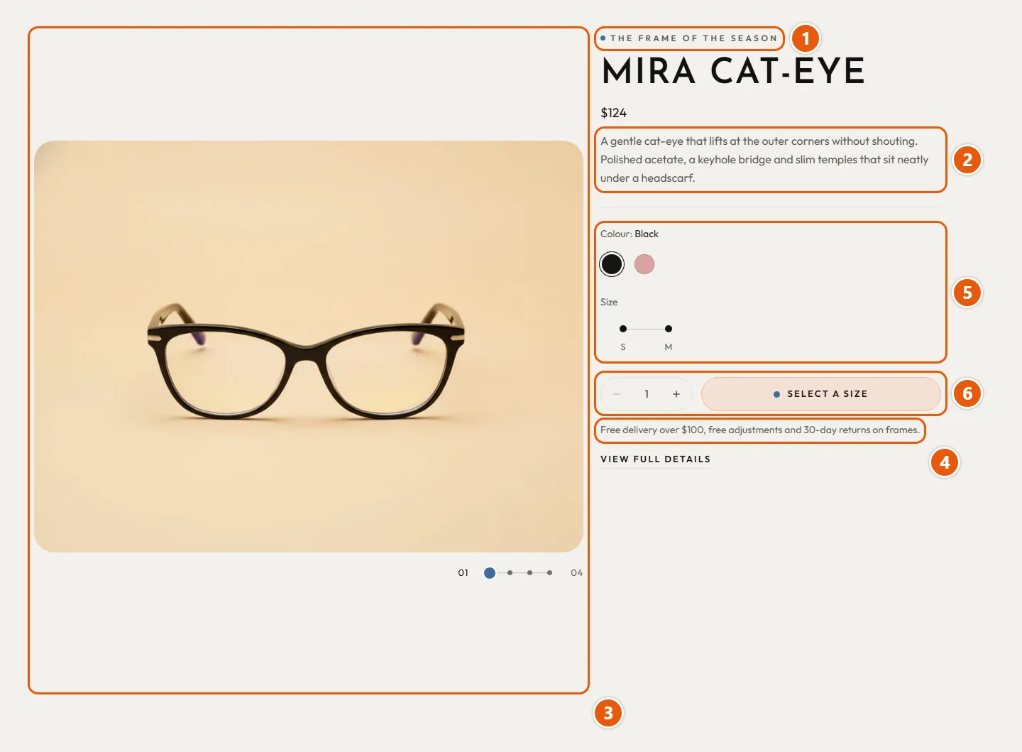 Where “Featured product” shows in the store
