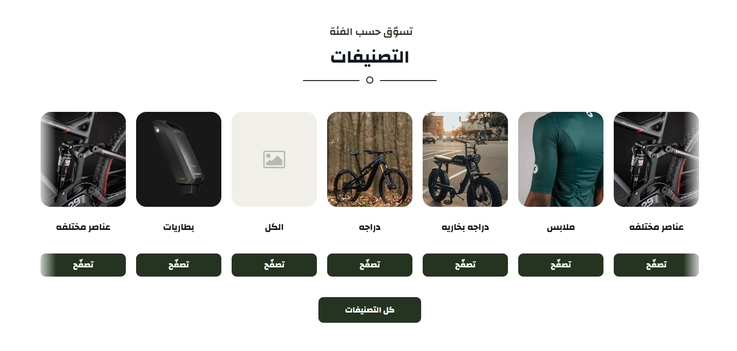 تصنيفات متجرك في شبكة أو سلايدر، كل تصني